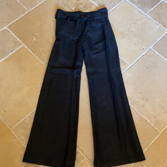 Linen Wide Leg trouser pants pockets reformation style 🖤❤️ - Picture 4 of 5